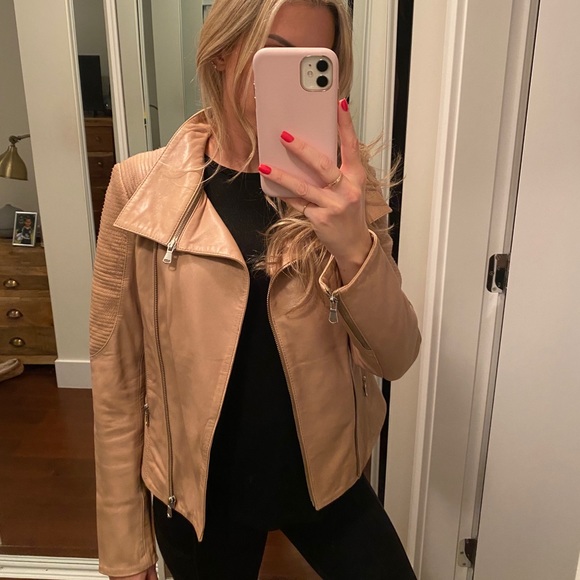 New! WOT Danier biker leather jacket - Picture 7 of 8